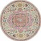 Homeroots 5 ft. Round Ivory & Pink Medallion Area Rug 385591 - alternate 7